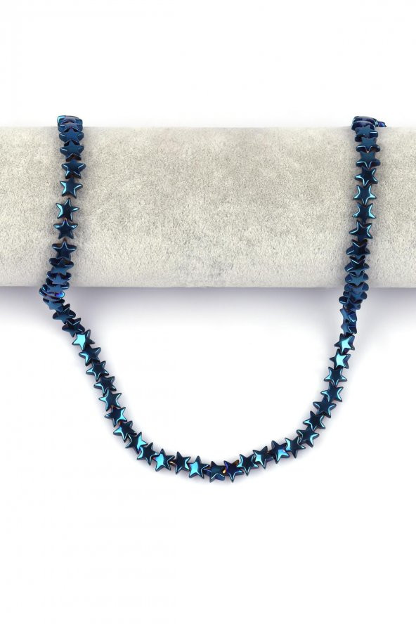 Gold Renk Hematit Doğal Taş Dizi 6 x 6 Yıldız Model - Resim 2