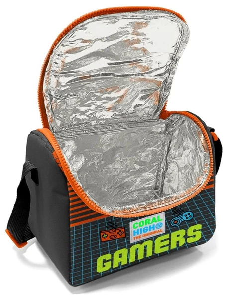 Coral High Turuncu Gamers Çekçek Okul Çantası Seti - Işıklı Tekerlekler - Erkek Çocuk - 4