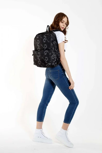 Kaukko Nature Siyah Snake Erkek Çocuk Okul ve Günlük Sırt Çantası - Resim 3