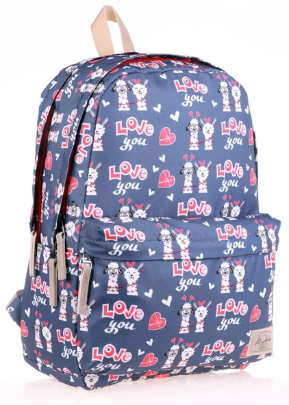 Kaukko Nature Lama Kız Çocuk Okul ve Günlük Sırt Çantası