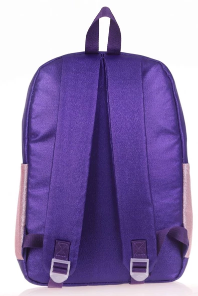 Kaukko Amazing Üç Gözlü Kız Çocuk Simli Mor Okul Sırt Çantası - Ortaokul, Lise - Resim 2