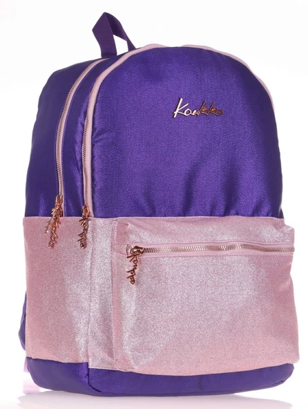 Kaukko Amazing Üç Gözlü Kız Çocuk Simli Mor Okul Sırt Çantası - Ortaokul, Lise ürün görseli