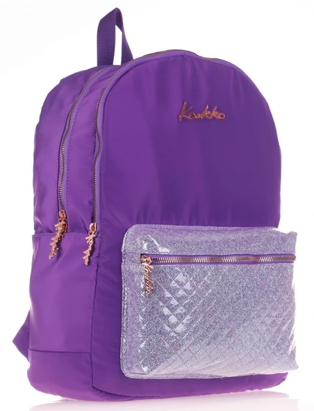 Kaukko Bright Mor Kapitone Okul ve Günlük Sırt Çantası - Kız Çocuk ürün görseli