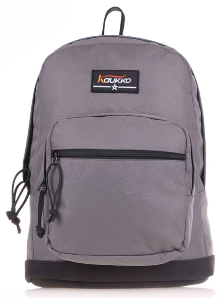 Kaukko Gri Üç Bölmeli Okul Günlük Sırt Çantası ve Kalemlik Seti (Erkek) - 2