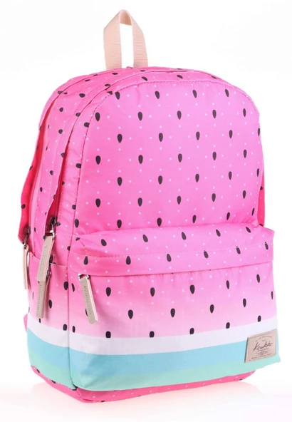 Kaukko Layer Pembe Yeşil Karpuz Okul ve Günlük Sırt Çantası - Watermelon - Kız ürün görseli