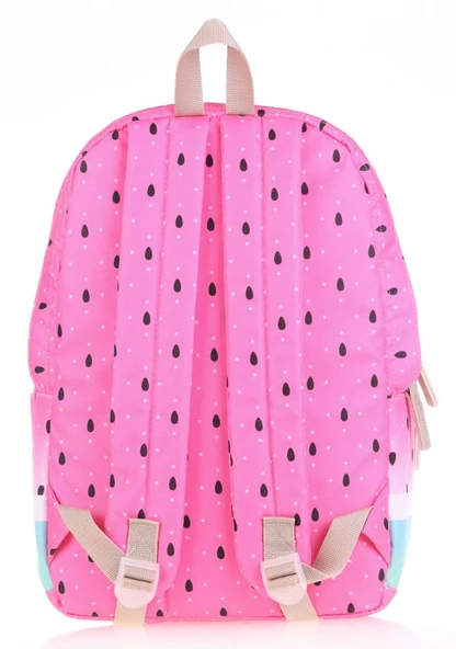 Kaukko Layer Pembe Yeşil Karpuz Okul ve Günlük Sırt Çantası - Watermelon - Kız - Resim 2