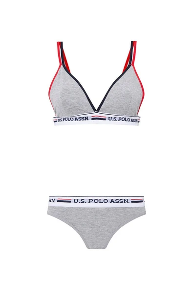 U.S. Polo Assn. Büstiyer Slip Takım Gri - 2