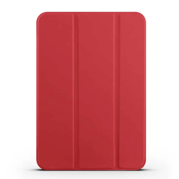 Apple iPad Mini 2021 (6.Nesil) Zore Smart Cover Standlı 1-1 Kılıf  Kırmızı