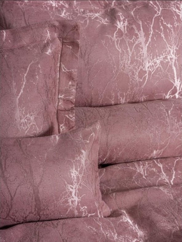 Cotton Box Smart Çift Kişilik Yatak Örtüsü Dalya Gül Kurusu - 2