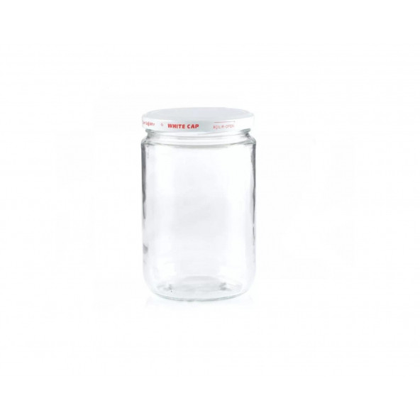 ZM711 KAPAKLI CAM KAVANOZ YUVARLAK 8x8x14cm