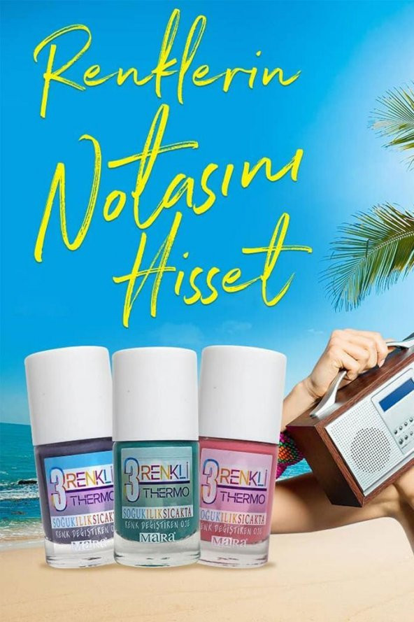 3 Renkli Thermo Renk Değiştiren Oje Capri - 5