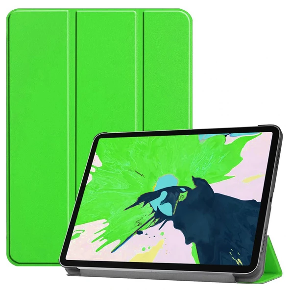 Apple iPad Air 10.9 2020 (4.Nesil) Zore Smart Cover Standlı 1-1 Kılıf  Yeşil