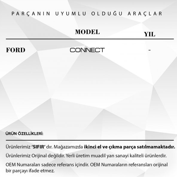 Ford Connect için Yan Orta Sürgülü Kapı Tamir Dişlisi - 2