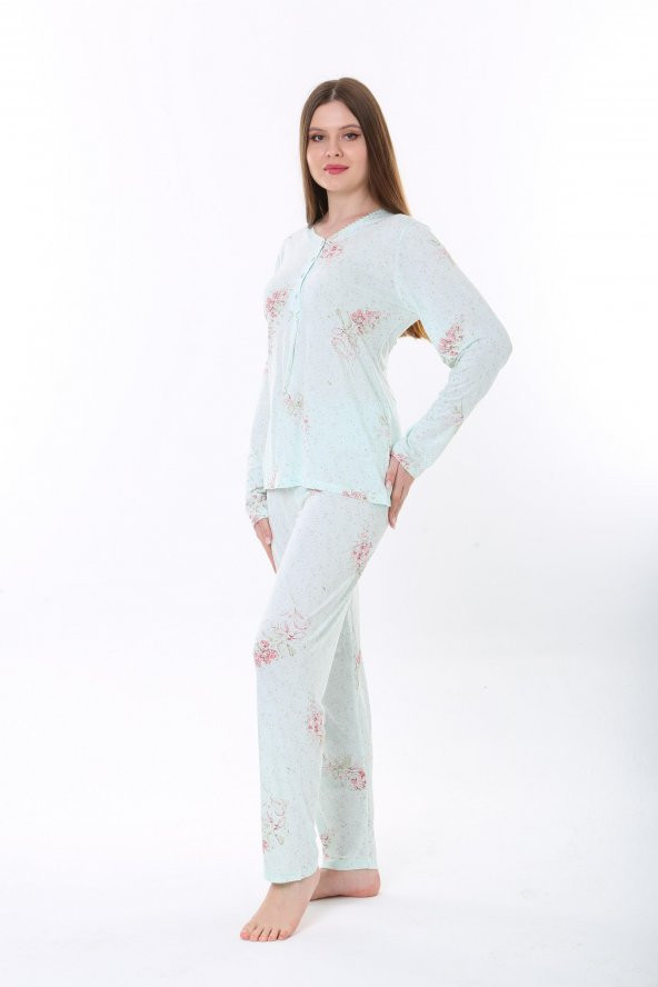 Etoile Bambu Uzun Kol Kadın Pijama Takımı