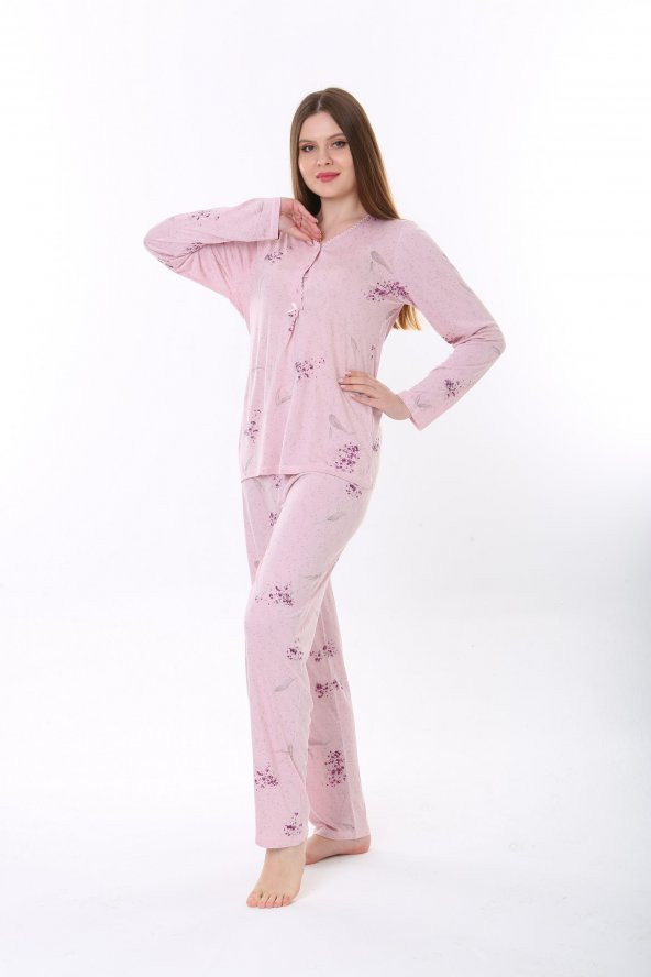 Etoile Bambu Uzun Kol Kadın Pijama Takımı - 4