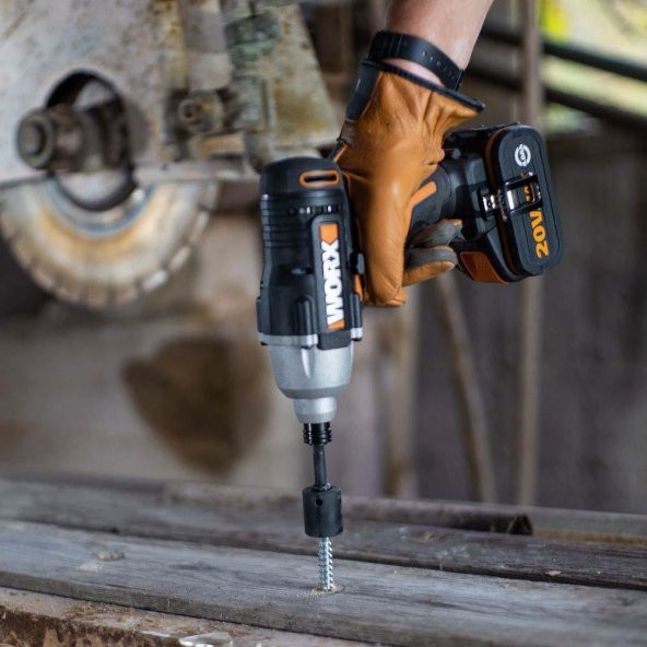 WORX WX291.9 20Volt 170Nm Profesyonel Darbeli Tornavida (Akü Dahil Değildir) - 4