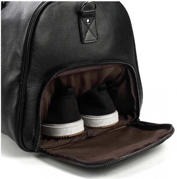 Deri Seyehat Çantası Ayakkabı Bölmeli El ve Omuz Askılı 8683255012213 - 2