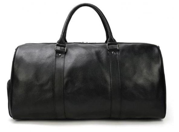 Deri Seyehat Çantası Ayakkabı Bölmeli El ve Omuz Askılı 8683255012213 - 4