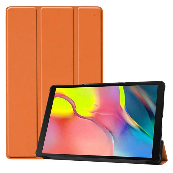 Samsung Galaxy Tab A 8.0 (2019) T290 Zore Smart Cover Standlı 1-1 Kılıf  Turuncu