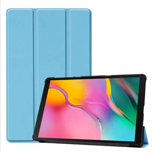 Samsung Galaxy Tab A 8.0 (2019) T290 Zore Smart Cover Standlı 1-1 Kılıf  Mavi