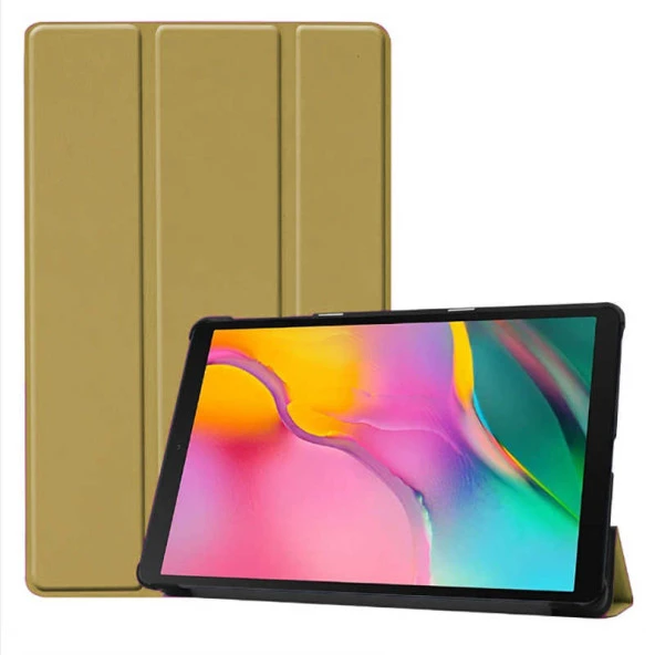 Samsung Galaxy Tab A 8.0 (2019) T290 Zore Smart Cover Standlı 1-1 Kılıf  Gold