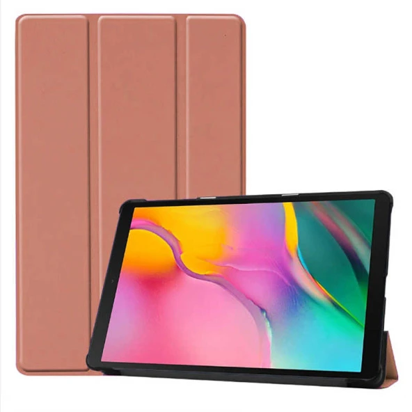 Samsung Galaxy Tab A 8.0 (2019) T290 Zore Smart Cover Standlı 1-1 Kılıf  Rose Gold