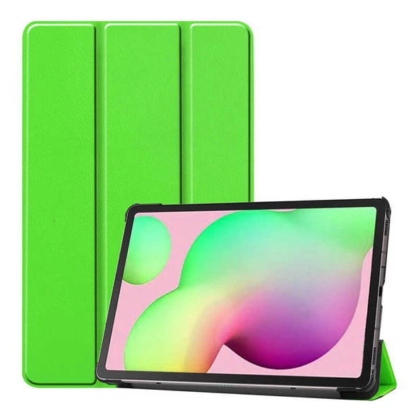 Samsung Galaxy Tab A T580 10.1 Zore Smart Cover Standlı 1-1 Kılıf  Yeşil