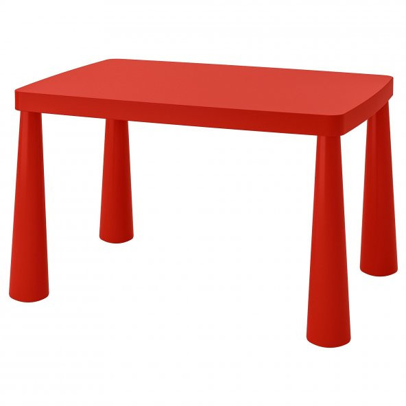 Çocuk Oyun Masası,Dikdörtgen Kırmızı Renk MeridyenDukkan 77x55 cm İç-Dış Mekan Kullanımı Çocuk Masası
