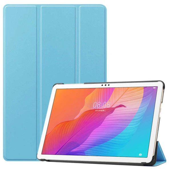 Huawei MatePad T10S Zore Smart Cover Standlı 1-1 Kılıf  Mavi