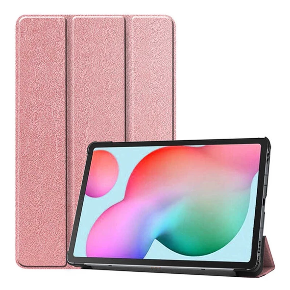 Huawei MatePad T8 Zore Smart Cover Standlı 1-1 Kılıf  Rose Gold