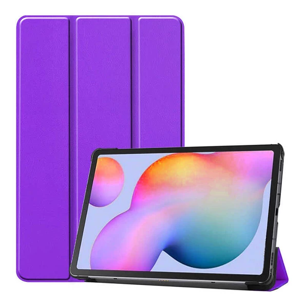 Huawei MatePad T8 Zore Smart Cover Standlı 1-1 Kılıf  Mor