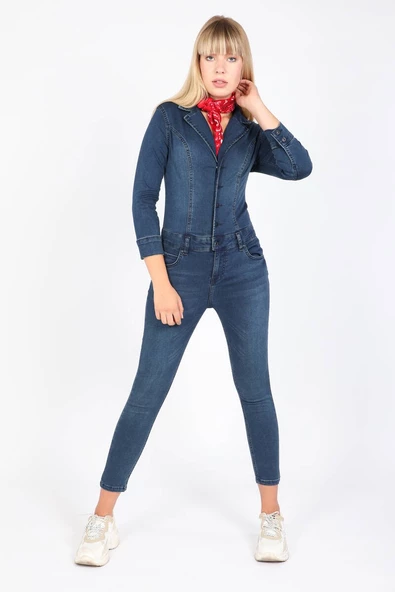 Banny Jeans Kadın Koyu Lacivert Jean Tulum Pantolon