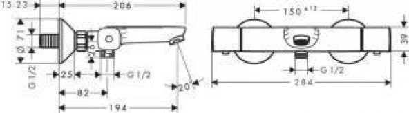 Hansgrohe Ecostat Termostatik Banyo Bataryası - 2