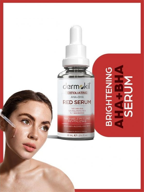 Dermokil Exfoliating Aha+Bha Red Nazik Peling Etkili Cilt Serumu  30 ml - 2