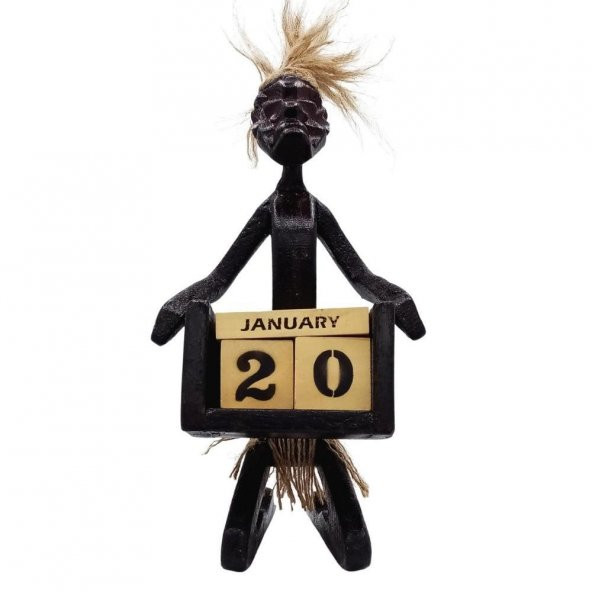 Ahşap Primitif Aborjin Takvim El Yapımı - Resim 4