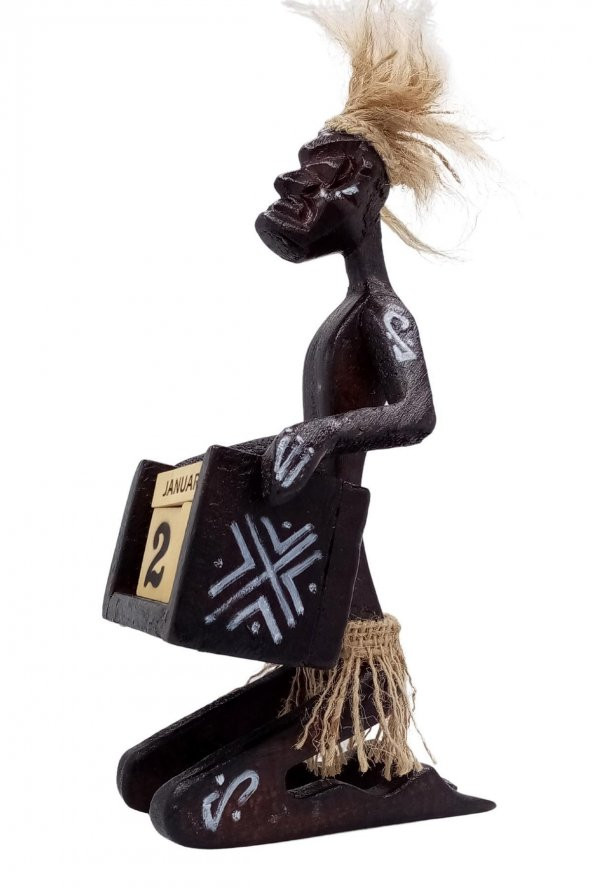 Ahşap Primitif Aborjin Takvim El Yapımı - Resim 7