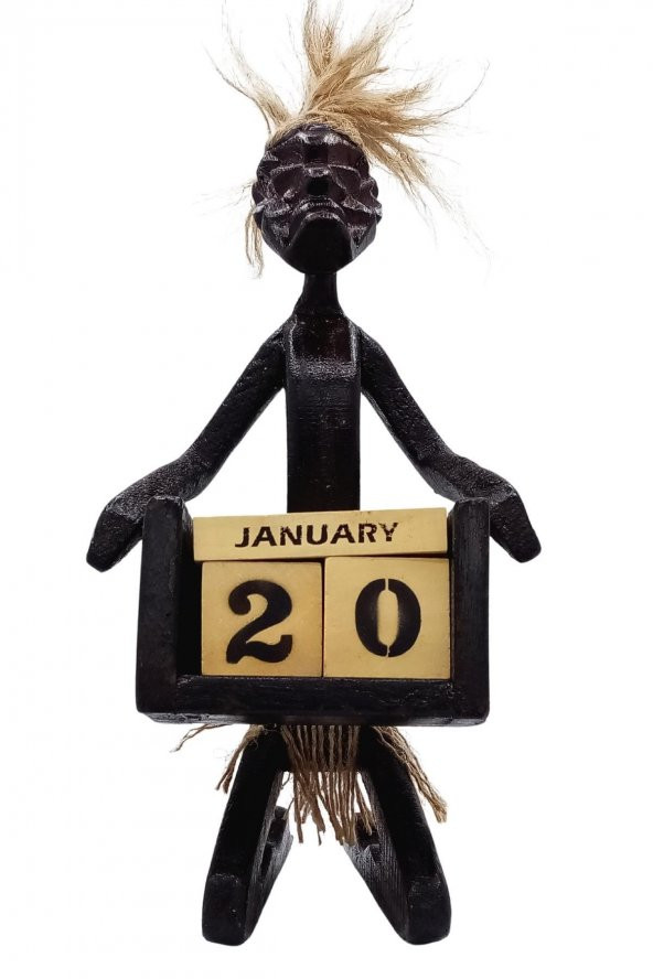 Ahşap Primitif Aborjin Takvim El Yapımı - Resim 8