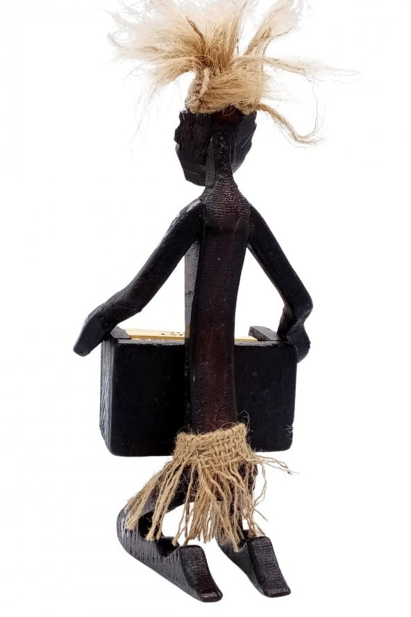 Ahşap Primitif Aborjin Takvim El Yapımı - Resim 10