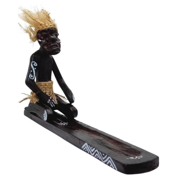 Ahşap Primitif Aborjin Tütsülük Meditasyon El Yapımı ürün görseli 1