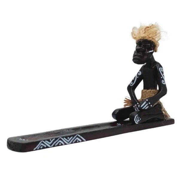 Ahşap Primitif Aborjin Tütsülük Meditasyon El Yapımı - Resim 2