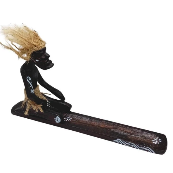 Ahşap Primitif Aborjin Tütsülük Meditasyon El Yapımı - Resim 3