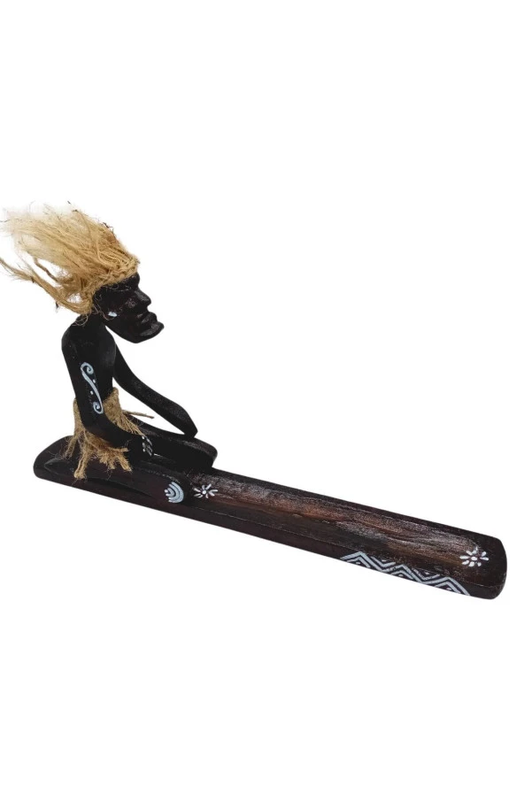 Ahşap Primitif Aborjin Tütsülük Meditasyon El Yapımı - Resim 8