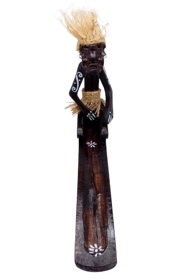 Ahşap Primitif Aborjin Tütsülük Meditasyon El Yapımı - Resim 10