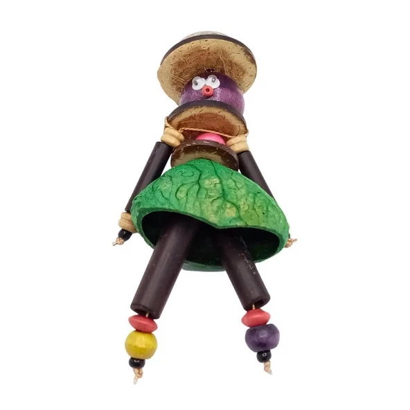 Mangis Anahtarlik Yerli Kadın Figürü Yeşil - Resim 3