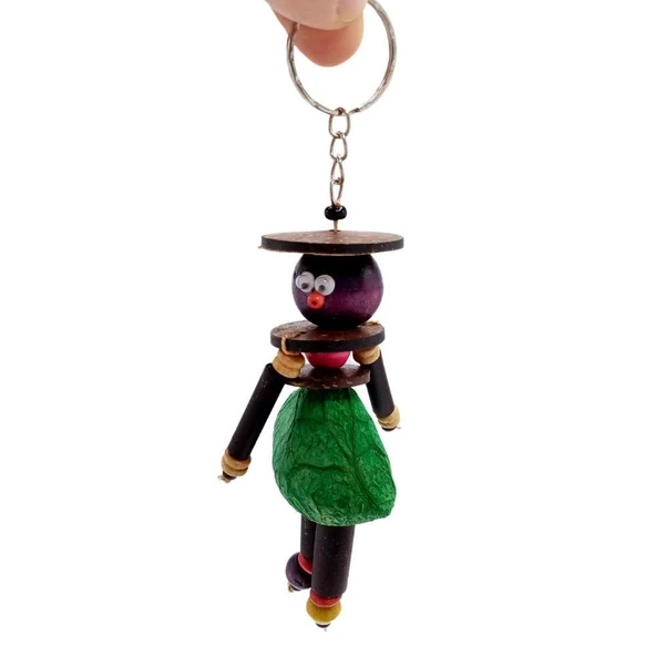 Mangis Anahtarlik Yerli Kadın Figürü Yeşil - Resim 4