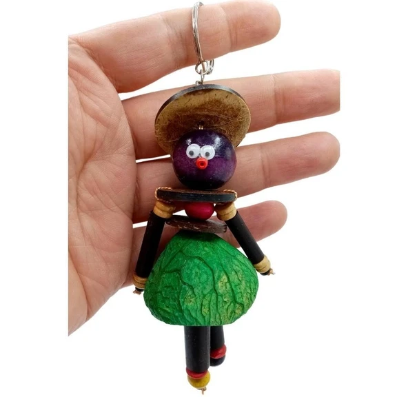 Mangis Anahtarlik Yerli Kadın Figürü Yeşil - Resim 2