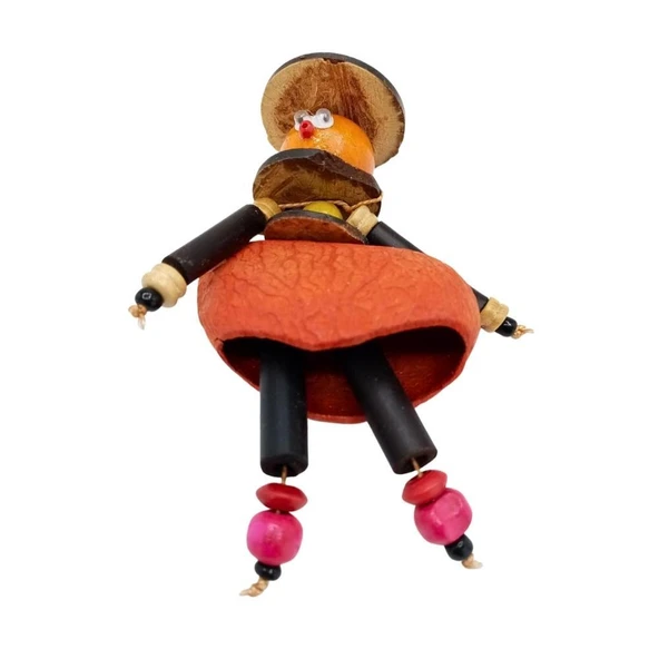 Mangis Anahtarlik Yerli Kadın Figürü Turuncu - Resim 2