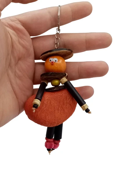 Mangis Anahtarlik Yerli Kadın Figürü Turuncu - Resim 6