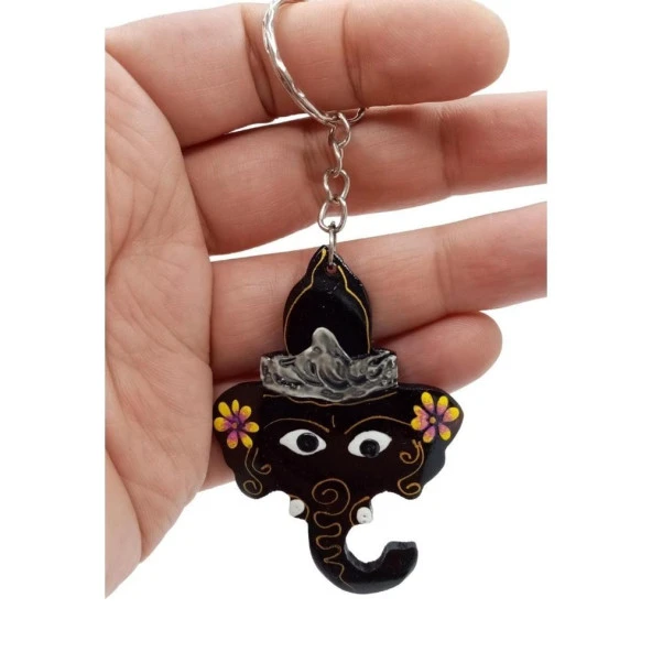 Hindistan Cevizi Fil Kafası Anahtarlık Dörtlü Hediyelik Paket - Resim 3