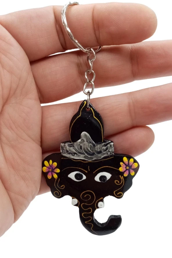 Hindistan Cevizi Fil Kafası Anahtarlık Dörtlü Hediyelik Paket - Resim 6